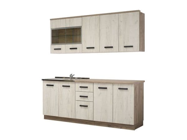 Sara White Oak Effect Kitchen Cupboards Storage Units - 11008675