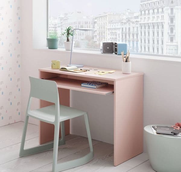 Pink Venice Small Study Modern Computer Desk- 002314M