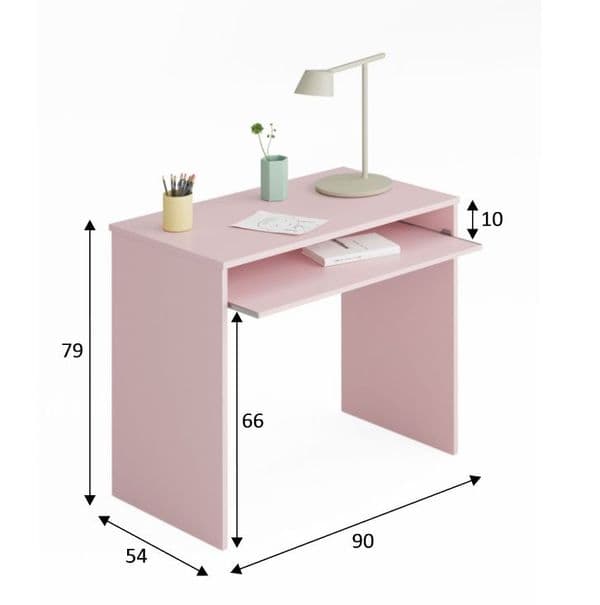 Pink Venice Small Study Modern Computer Desk- 002314M