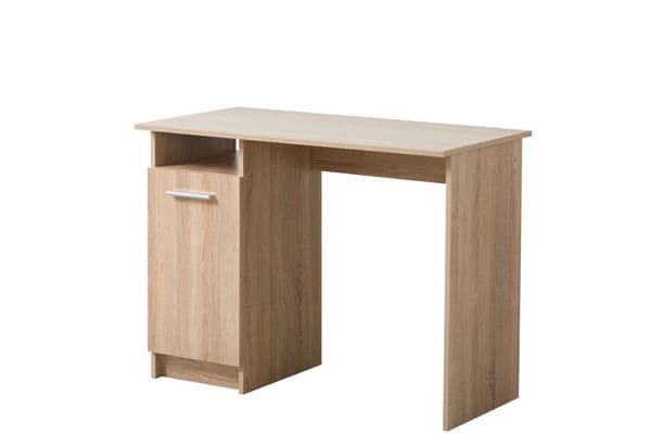 Seville Sonoma Oak Compact Study Desk With Storage- 11008651