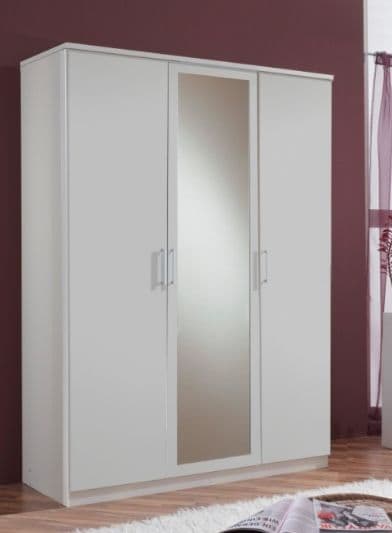 Roman 3 Door Wardrobe in White