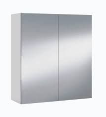 Risto 600mm White And Mirrored 2 Door Wall Mounted Bathroom Cabinet - 305083BO