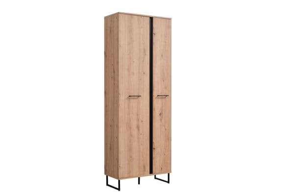 Elliot Artisan Oak Tall Shallow Narrow Slim Wardrobe - 11008256