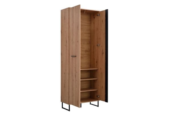 Elliot Artisan Oak Tall Shallow Narrow Slim Wardrobe - 11008256