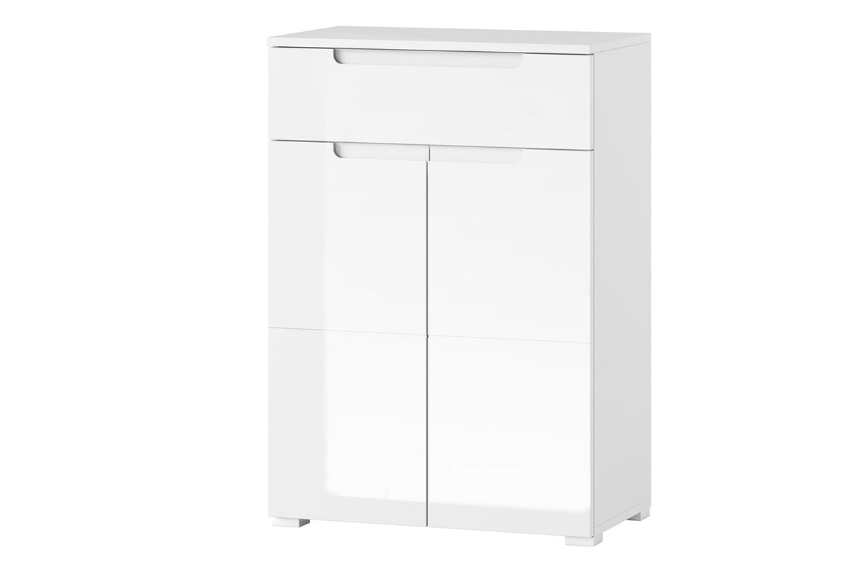 Serene White High Gloss Tall Sideboard Storage Unit S19