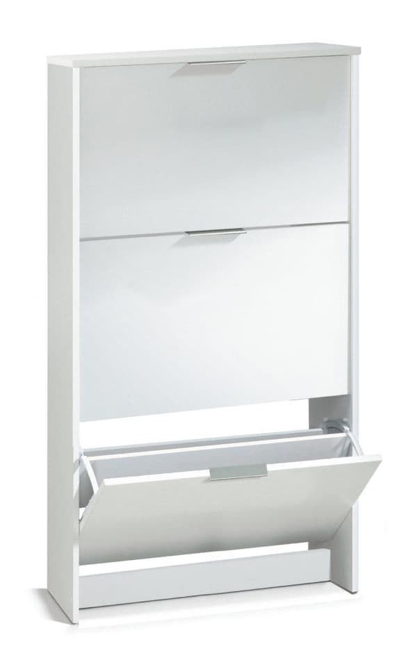 Lavio Large Shoe Cabinet White- LC7877BO