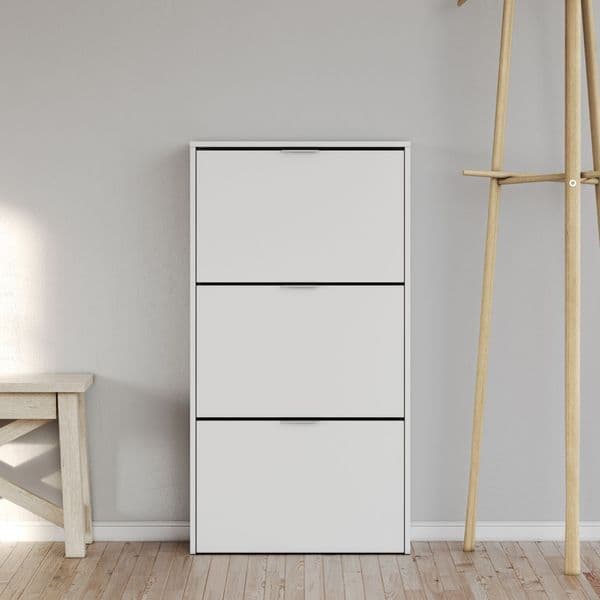 Lavio Large Shoe Cabinet White- LC7877BO