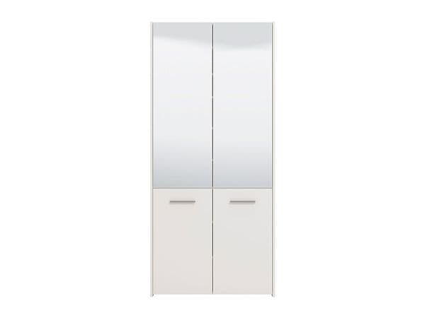 Lisbon White Mirrored Door 50 Pair Large Shoe Cabinet Cupboard - 11011487
