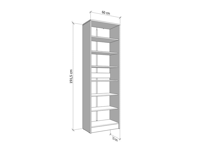 Pria Wenge Dark Brown Tall Multipurpose 2 Door Utility Shoe Storage Cupboard- 11011250