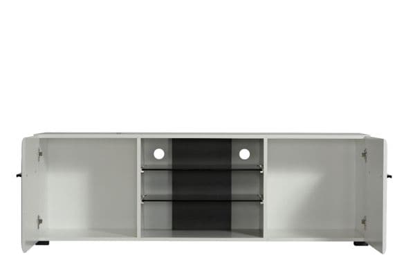 Moderna Large Tall White Gloss TV Cabinet for upto 65inch TV - 11008824