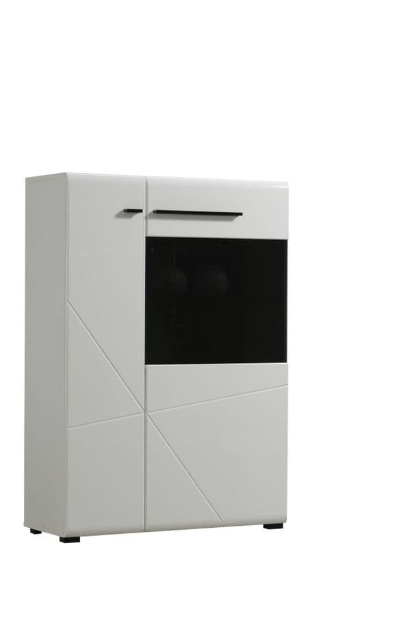 Moderna Large Tall White Gloss TV Cabinet for upto 65inch TV -11008859