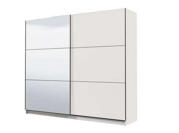 Palma Large White And Mirrored Sliding Door Wardrobe -11008286