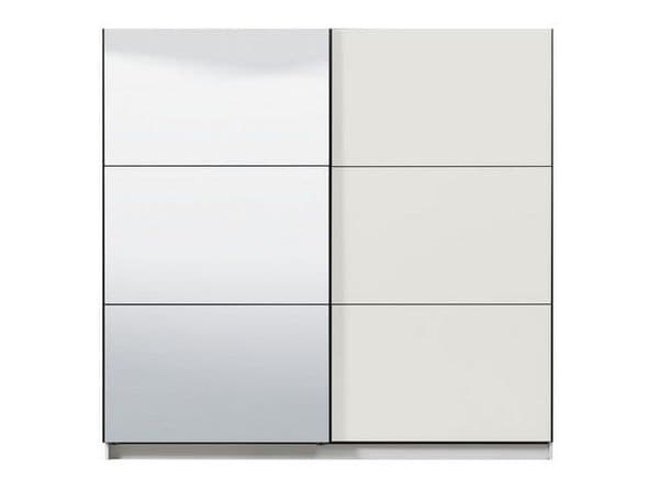Palma Large White And Mirrored Sliding Door Wardrobe -11008286