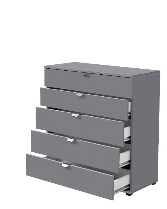 Palma Modern Large Chest Of Drawers in Grey- 11008297