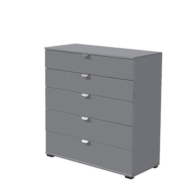 Palma Modern Large Chest Of Drawers in Grey- 11008297