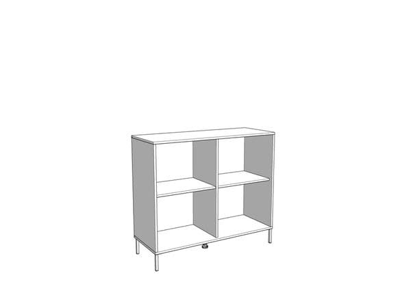 Vandelle Artisan Oak Effect And Black Small Compact 2 Door Sideboard - 11013747