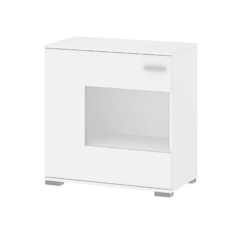 Vero White Compact Sideboard with Glass Door 74034