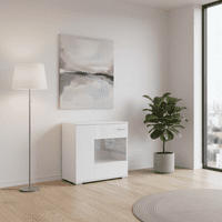 Vero White Compact Sideboard with Glass Door 74034 - 3171