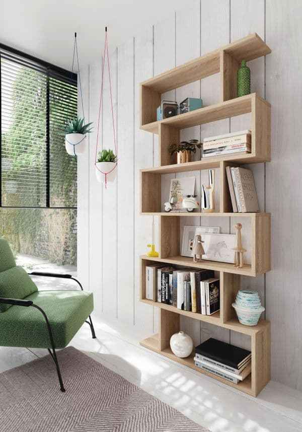 Falco Open Back Oak Effect Bookcase-301013F