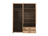 Matera 4 Door Oak Effect Wardrobe With Open Shelf And Drawers- 11008265
