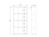 Tomaris Artisan Oak Effect Slim Low Short Bookcase Bookshelf Shelving Unit - 11011477