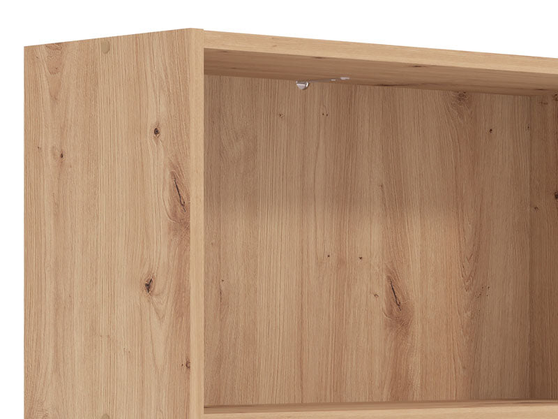 Tomaris Artisan Oak Effect Slim 176.5cm Tall Bookcase Bookshelf Shelving Unit - 11011479