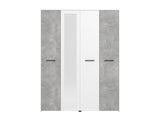 Varadero Modern 3-Door Wardrobe with Concrete and White Finish - 11011615