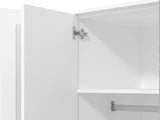 Varadero Modern 3-Door Wardrobe with Concrete and White Finish - 11011615