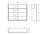 Alba Cashmere Taupe 251cm Extra Large Mirrored Sliding Door Wardrobe 11013762