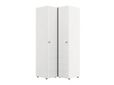 Nevaris White Narrow 2 Door Space-Saving Corner Wardrobe 11014892