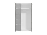Varadero Modern 3-Door Wardrobe with Concrete and White Finish - 11011616