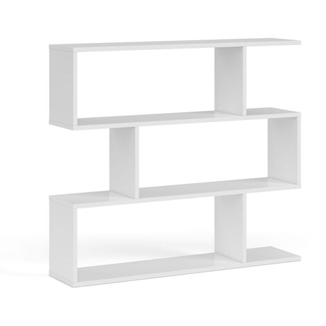 Zed Short Bookcase in Glossed White