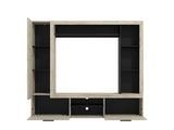 Lorenza Grey Oak Effect And Black Compact Entertaiment Unit Wall TV Cabinet - 11014757
