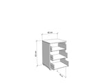 Nancy Oak Effect 3 Drawer Bedside Table - 11008315