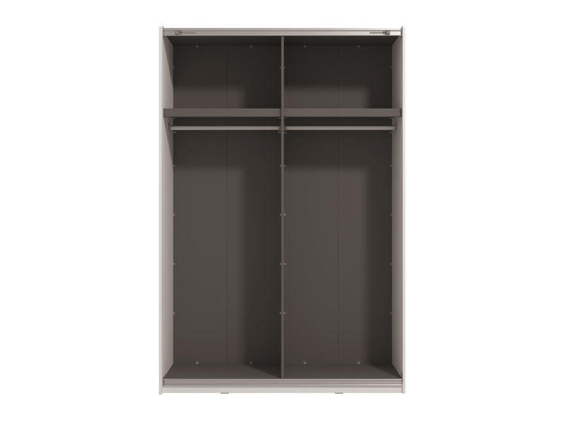 Noah White Mirrored Sliding Door Wardrobe 145cm - 11013481