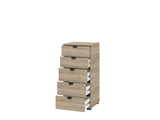 Palma Oak Effect 5 Drawer Narrow Chest - 11008309