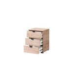 Nancy Oak Effect 3 Drawer Bedside Table - 11008315