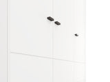 Nevaris White Narrow 3 Door Space-Saving 117cm Wide Wardrobe - 11014949