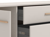 Barwen Cashmere And Oak Effect Large Wide 180cm TV Cabinet Unit - 11014490
