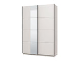 Noah White Mirrored Sliding Door Wardrobe 145cm - 11013481