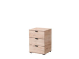 Nancy Oak Effect 3 Drawer Bedside Table - 11008315