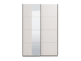 Noah White Mirrored Sliding Door Wardrobe 145cm - 11013481