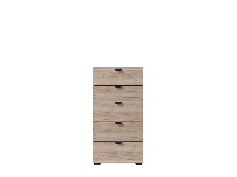 Palma Oak Effect 5 Drawer Narrow Chest - 11008309