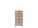 Palma Oak Effect 5 Drawer Narrow Chest - 11008309