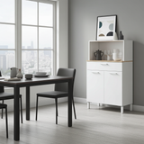 Alex White 2 Door Utility Room Kitchen Cupboard Sideboard- 0F9920A