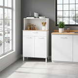 Alex White 2 Door Utility Room Kitchen Cupboard Sideboard- 0F9920A