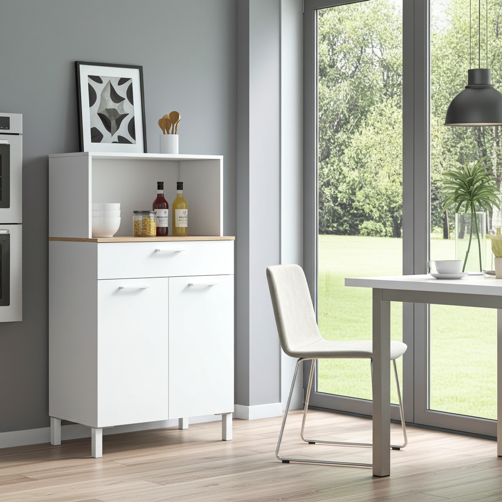 Alex White 2 Door Utility Room Kitchen Cupboard Sideboard- 0F9920A