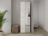 Lucca White Gloss Slim Narrow Shallow Depth Wardrobe for Small Spaces -11008561