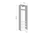 Lucca White Gloss Slim Narrow Shallow Depth Wardrobe for Small Spaces -11008561