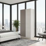 Martina White & Grey Ash 2 Door Wardrobe - 1S7437Y